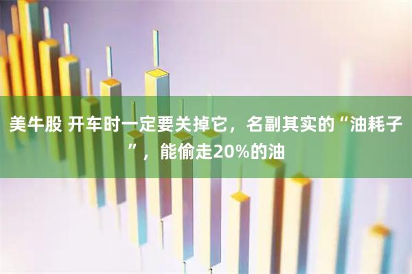 美牛股 开车时一定要关掉它，名副其实的“油耗子”，能偷走20%的油